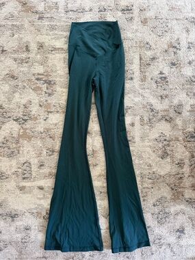aerie Dark Green Crossover Flare Leggings